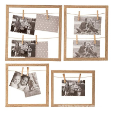 New design custom creative wood clip photo frame MDF cheap picture frames in bulk